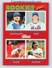 2026 Topps Heritage Rookie Pitchers Abner Pintaro Fuentes Nunez Red Border #372