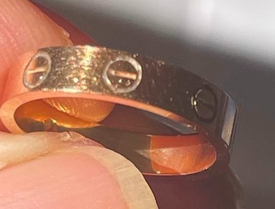 Cartier Mini Love Ring Rose Gold 55mm Size 7 1/4 1 Diamond | eBay