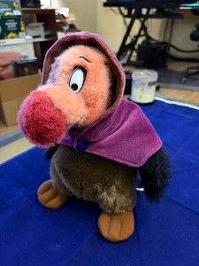 Vintage Disney Plush and Puppets. Nusty, White Rabbit, Mr. Toad, Hunchback