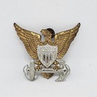 WWII Gold & Silver USCG Coast Guard Officer Barracks Hat Badge by Vanguard — photo 1