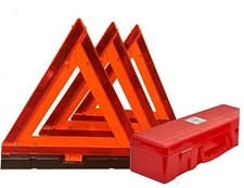  Safety Lites Roadside Emergency Reflective Warning Triangles with Carrying 