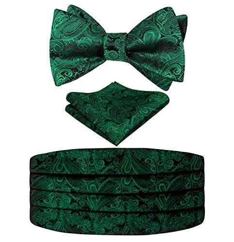 Paisley Cummerbund Green Wedding Ties, Cravats and 