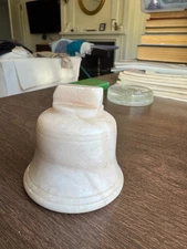 Vintage Marble bell Paperweight 3 ¼ tall x 3 ½ across bottom. Unreadable stamp