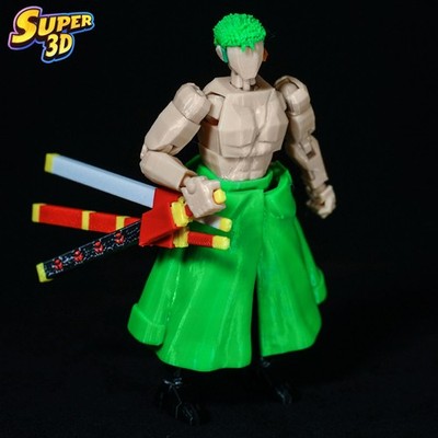 SUPER 3D Straw Hat Kid Sauron Movable Doll Figure