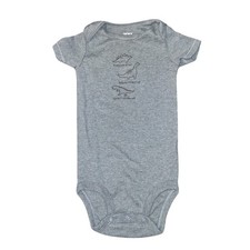 Carters Cotton Blend Boys Size 12m Dinosaur Gray Short Sleeve Dino one piece