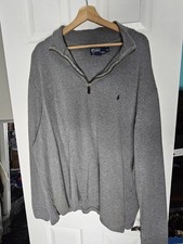 Polo Ralph Lauren Pullover Sweater Men's XXL Gray 1/4 Zip