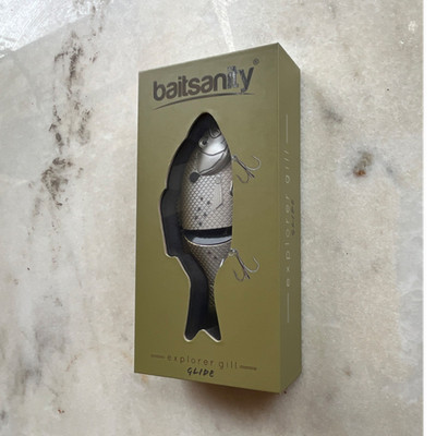 Baitsanity Explorer Gill Glide BUEG6S Bunker Sinking Swimbait Silver/Black 6in