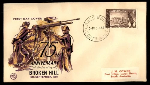 Mayfairstamps Australia FDC 1958 Broken Hill 75th Anniv Miners First Day Cover a
