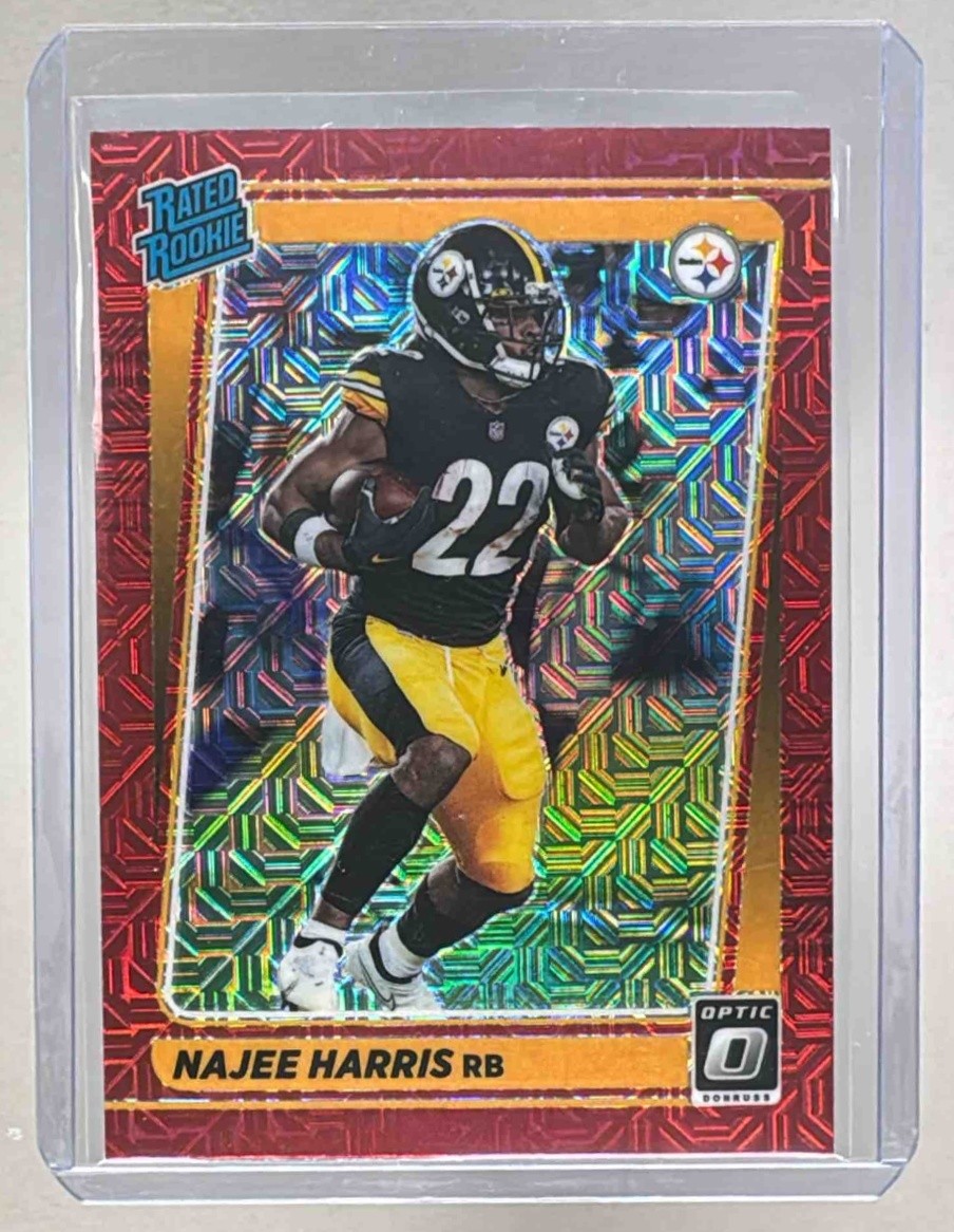 Najee Harris 2021 Panini Donruss Optic #213 Red Mojo Rookie RC Rated