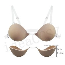 Thick Women Invisible Bra Push up Backless Sticky Underwear Small Breast Lift Ad