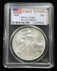 2005 $1 American Silver Eagle PCGS MS69 FIRST STRIKE 1 oz .999 Bullion US Coin
