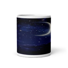 Celestial Serenity 11oz Ceramic Coffee Mug - A Mystical Night Sky