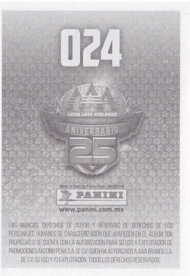 Tarjeta adhesiva Art Barr 2017 Panini Lucha Libre AAA #24 The Juicer Love Machine Foto 3 de 4