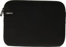 Amazon Basics 15.6-Inch Laptop Sleeve, Protective Case with Zipper - Black