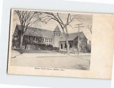 Postcard Malden Public Library Malden Massachusetts USA
