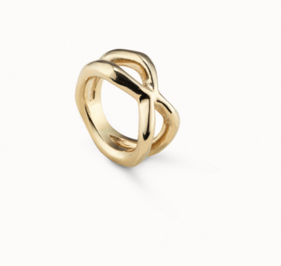 UNO de 50 ピアス&リング UNO DE 50 CROSSED RING SIZE 18 ANI0732ORO00018.NEW IN POUCH | eBay