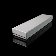 100 White Cotton Filled Jewelry Gift Boxes 8" x 2" x 1" H