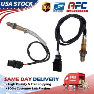 2pcs Up+Down Oxygen O2 Sensor For CCTA Volkswagen CC Eos GTI 2.0L
