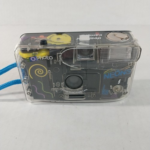 GoPhotos Neons Transparent Designer 35mm Film Camera With A 27mm Wide Angle Lens - Picture 15 of 18