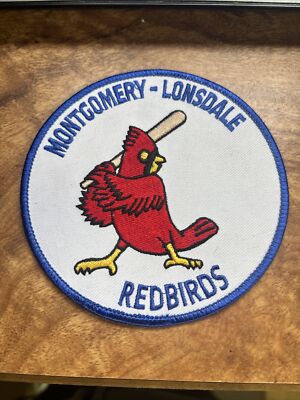 Montgomery Lonsdale MN School Baseball Patch Redbirds 4  Iron On Vtg