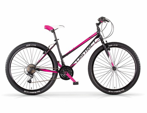 BICI 26 DISTRICT MTB DONNA 18V MATT BLACK + NEON FUCHSIA MBM MOD. 636  26-18S-H40 | eBay