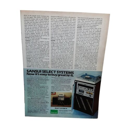 Sansui Select 70 Stereo System vintage 1979 Magazine Print Ad