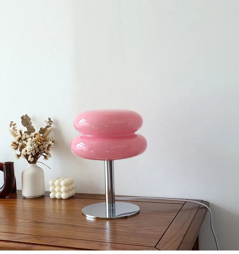 Egg Tart Glass Macaron Color Table Lamp - Picture 4 of 8