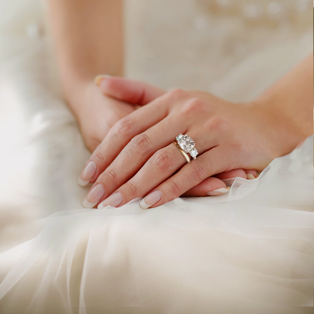 White Gold Plated Stone CZ Pave Band Meghan Markle's Royal