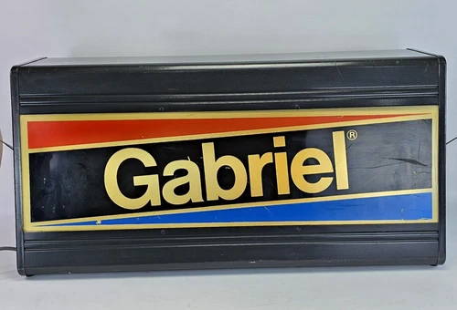 Gabriel Shock Absorber Lighted Sign Counter Display Parts Catalog Rack Vintage