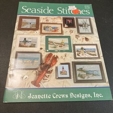 Jeanette Crews Seaside Stitches Counted Cross Book 10 Pattern Beach Lighthouse