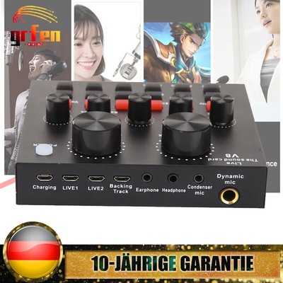 Live Soundkarten Set Audio Interface für PC Aufnahme YouTube  Tablet-Computer