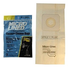 Bissell Style 1 and Style 7 DVC Microlined Vacuum Cleaner Bags 3 Pack