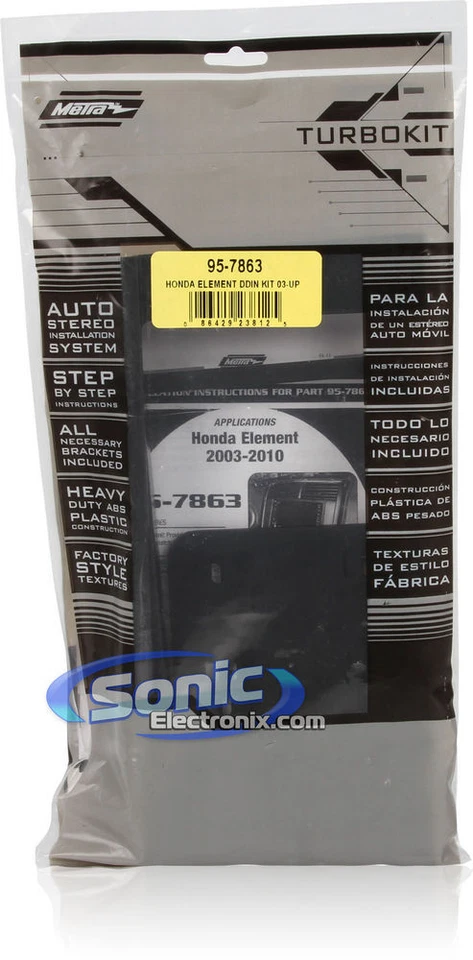 Metra 95-7863 Double DIN Installation Dash Kit for 2003-11 Honda Element - Image 4 of 4