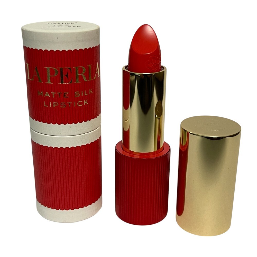 La Perla Matte Silk Lipstick - #103 - Coral Red - 3.5g - Image 4