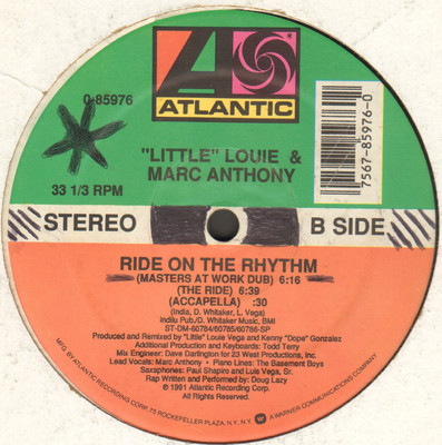Little Louie & Marc Anthony - Ride On The Rhythm - 1991 Atlantic USA - 0-85976