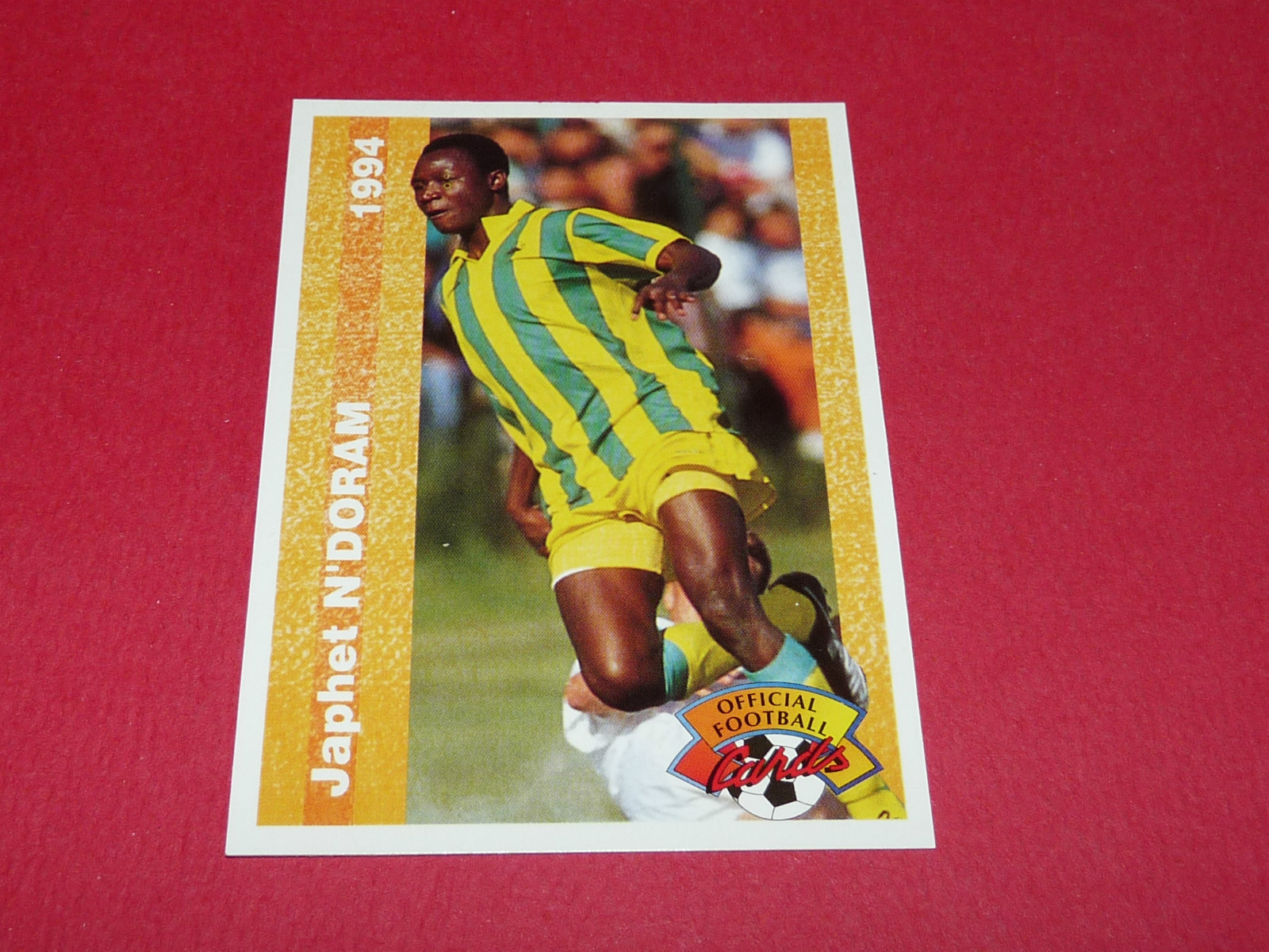 Carte Panini Japhet N'Doram – FC Nantes, Saison 1995, Presque Neuf