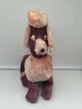 Stuffed Poodle 15" Vintage Dan Brechner Made In Korea See Details