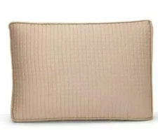 Hudson Park H2206C Champagne Beige Minigrid Quilted Pillow Sham Size King