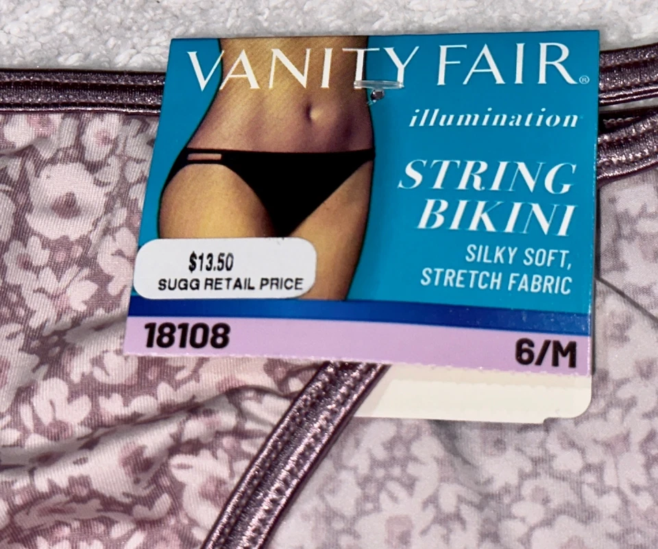 Braguita de bikini VANITY FAIR Illumination Midtown estampado de flores tanga para mujer L 7 XL Foto 4 de 4