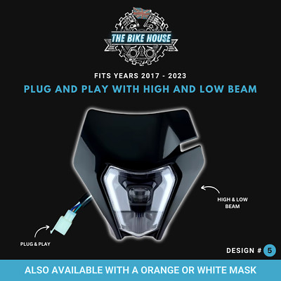 KTM 2017-2023 DRL LED Noir Phare Super Brillant 4200 Lumens Tpi Sauf Léger #5