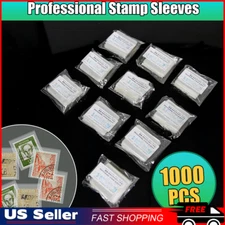 3x3.5cm Lot 1000 Pcs Stamp Sleeves Holders Professional Collection Protection