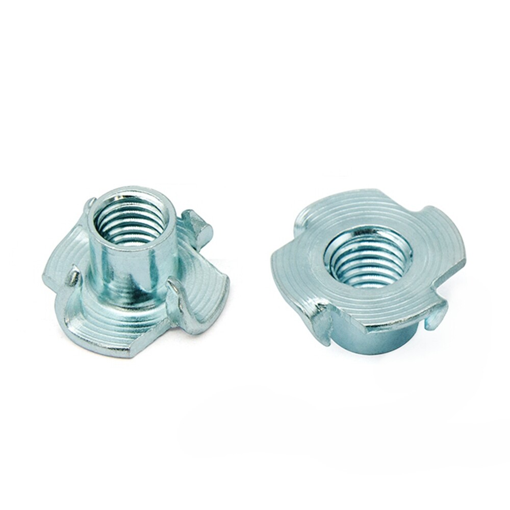 1/4 5/16 M3 M4 M5 M6 M8 M10 M12 enchapado en zinc 4 clavijas tuerca en T tuercas inserto de madera