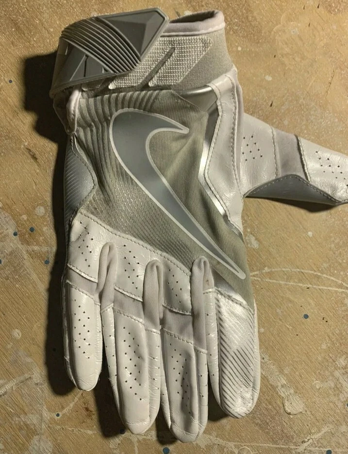 Men s White Nike Vapor Jet 4.0 Vapor Knit Fly Football Gloves XXL