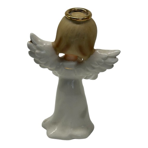 Vintage 1950s Napco Ceramic Knitting ANGEL GIRL Ball Of Yarn 4.5” Figurine Japan - Picture 7 of 10
