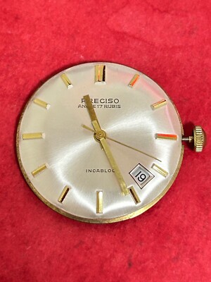 Vintage PRECISO AS 1704/05  Watch Movement 17 JEWELS  Working  (Z130)