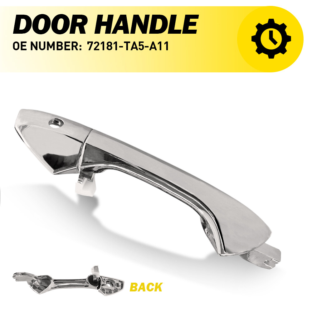 Front Driver Left Exterior Outside Door Handle Chrome For Honda Accord 2008-12 E