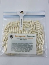 Bee Venom Capsules, Cápsulas de Veneno de abejas , Veleno d'api,   100 pieces