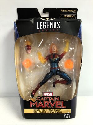 Marvel Legends CAPTAIN MARVEL Binary Form New With Loose Piece Inside Worn Box
