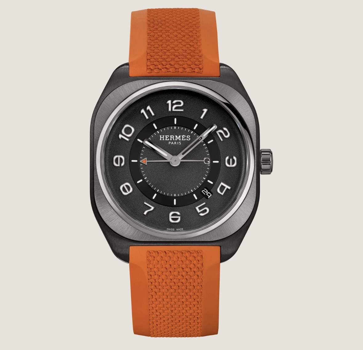 NEW w/ Receipt HERMÈS H08 Titanium Automatic Men's watch