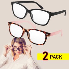 Ladies Reading Glasses 2 Pack Fashion Readers Eyeglasses Assorted New Pick Power